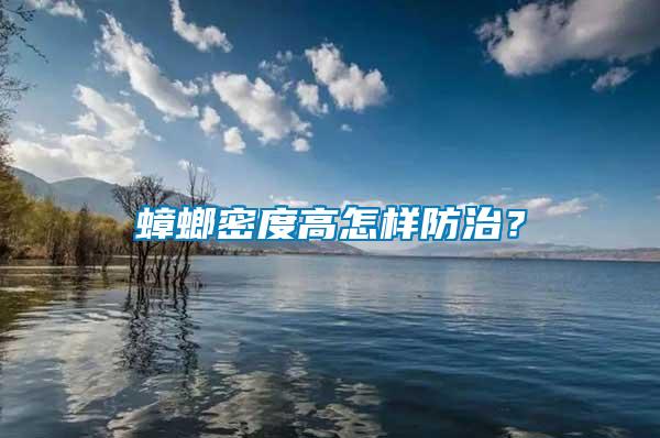 蟑螂密度高怎樣防治？