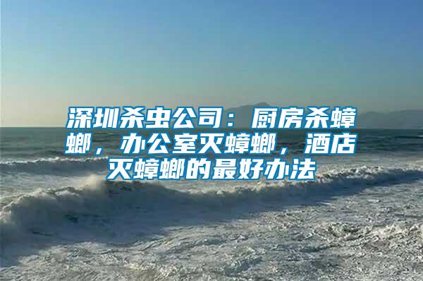 深圳殺蟲公司：廚房殺蟑螂，辦公室滅蟑螂，酒店滅蟑螂的最好辦法