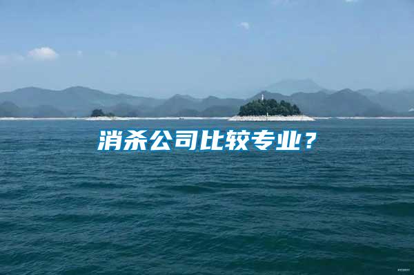 消殺公司比較專業？