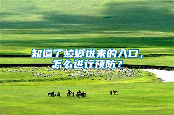 知道了蟑螂進來的入口，怎么進行預防？