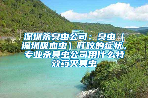 深圳殺臭蟲公司：臭蟲（深圳吸血蟲）叮咬的癥狀，專業殺臭蟲公司用什么特效藥滅臭蟲