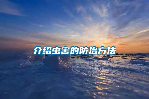 介紹蟲(chóng)害的防治方法