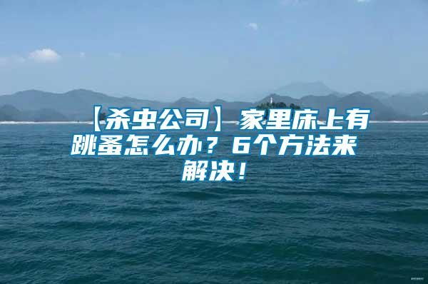 【殺蟲公司】家里床上有跳蚤怎么辦？6個(gè)方法來解決！