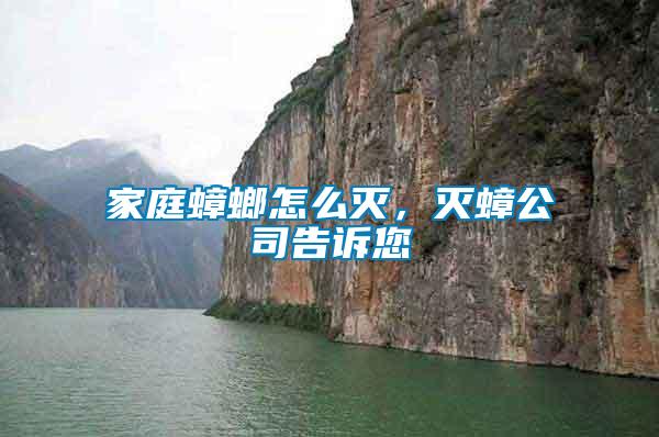 家庭蟑螂怎么滅，滅蟑公司告訴您