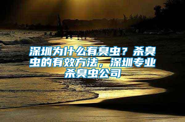 深圳為什么有臭蟲(chóng)？殺臭蟲(chóng)的有效方法，深圳專業(yè)殺臭蟲(chóng)公司