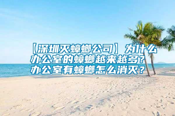 【深圳滅蟑螂公司】為什么辦公室的蟑螂越來越多？辦公室有蟑螂怎么消滅？