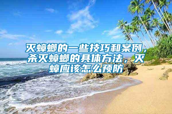 滅蟑螂的一些技巧和案例，殺滅蟑螂的具體方法，滅蟑應該怎么預防
