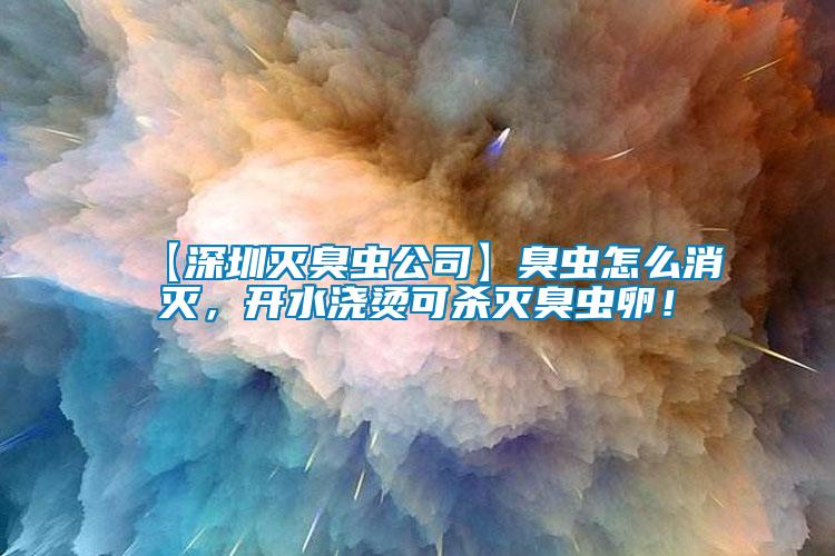 【深圳滅臭蟲公司】臭蟲怎么消滅，開水澆燙可殺滅臭蟲卵！