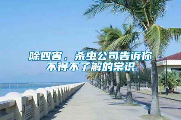 除四害，殺蟲公司告訴你不得不了解的常識