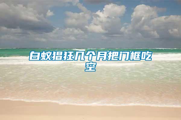 白蟻猖狂幾個(gè)月把門(mén)框吃空