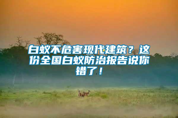 白蟻不危害現(xiàn)代建筑？這份全國白蟻防治報(bào)告說你錯了！