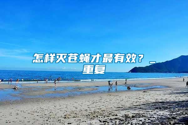 怎樣滅蒼蠅才最有效？_重復