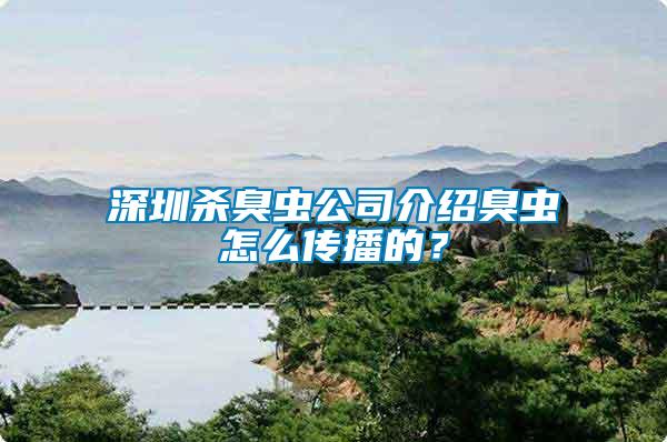 深圳殺臭蟲公司介紹臭蟲怎么傳播的？