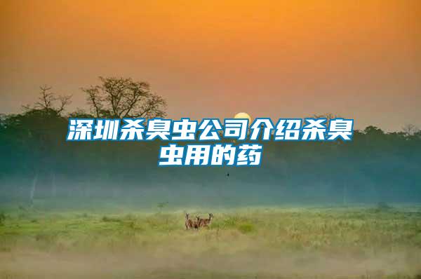 深圳殺臭蟲(chóng)公司介紹殺臭蟲(chóng)用的藥