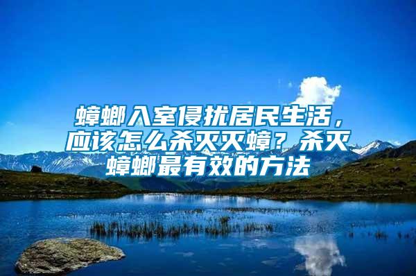 蟑螂入室侵擾居民生活，應該怎么殺滅滅蟑？殺滅蟑螂最有效的方法
