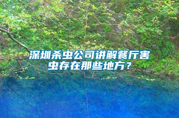 深圳殺蟲(chóng)公司講解餐廳害蟲(chóng)存在那些地方？