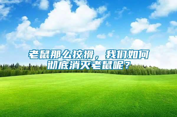 老鼠那么狡猾，我們如何徹底消滅老鼠呢？