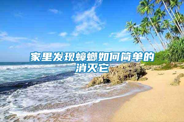 家里發(fā)現(xiàn)蟑螂如何簡(jiǎn)單的消滅它