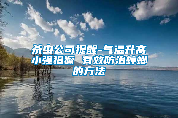 殺蟲(chóng)公司提醒-氣溫升高小強(qiáng)猖獗 有效防治蟑螂的方法