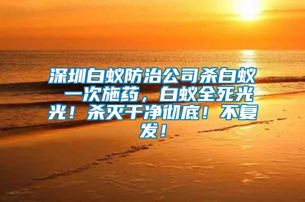 深圳白蟻防治公司殺白蟻 一次施藥，白蟻全死光光！殺滅干凈徹底！不復(fù)發(fā)！