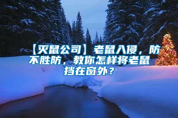 【滅鼠公司】老鼠入侵，防不勝防，教你怎樣將老鼠擋在窗外？