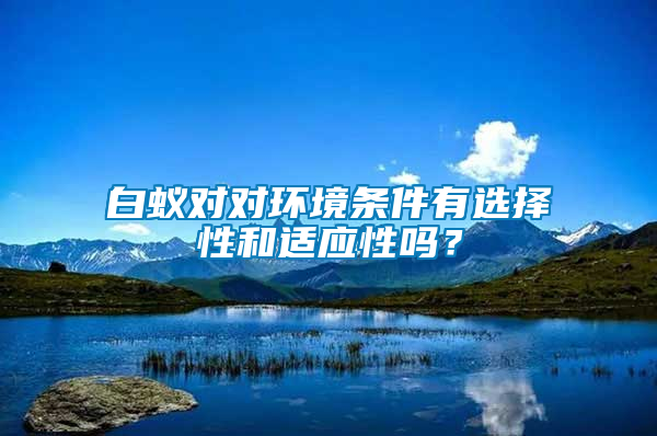 白蟻對對環境條件有選擇性和適應性嗎？