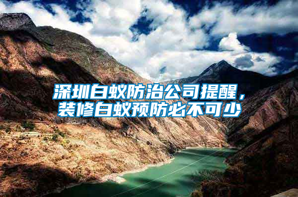 深圳白蟻防治公司提醒，裝修白蟻預防必不可少